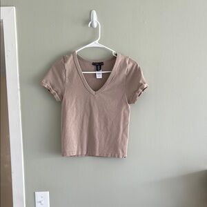 Fitted v neck top